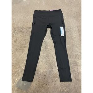 Z By Zobha Leggings Womens L Black The‎ Outsider Active Ankle Pockets Yoga Gym
